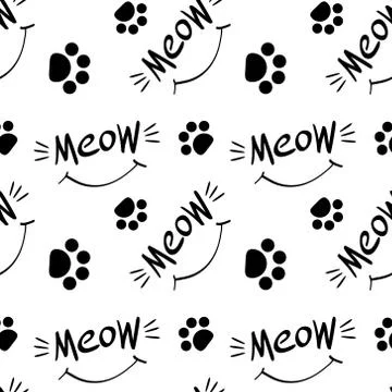 Seamless pattern with lettering Stock Illustration