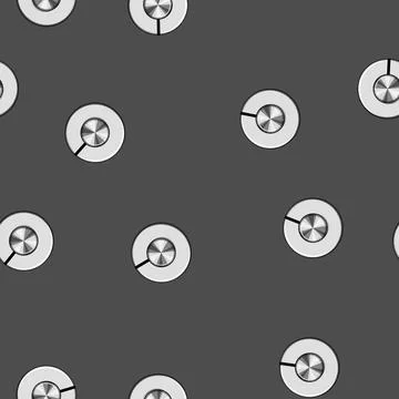 Seamless pattern level dial knob cartoon vector Stock Illustration