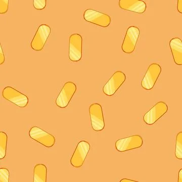 Seamless pattern level gold game button cartoon vector 스톡 일러스트