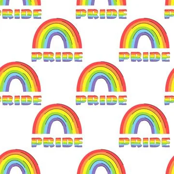 Seamless pattern LGBT flag, rainbow. LGBT Day. June Pride Month. Lesbian, gay Illustrazione stock