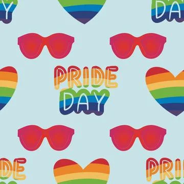 Seamless pattern LGBTQ Pride Parade Set. Vector illustration of a gay pride Illustrazione stock