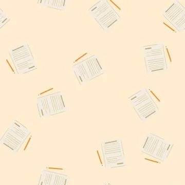 Seamless pattern liabilities financial statement cartoon vector Stock Illustration