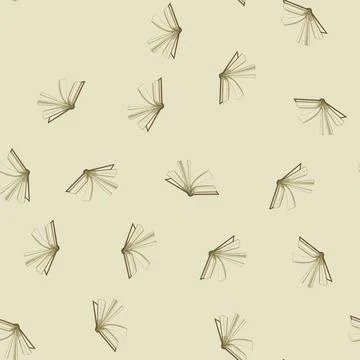 Seamless pattern library book open cartoon vector Stock Illustration