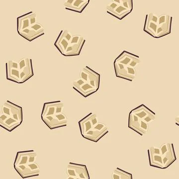 Seamless pattern library old book cartoon vector Illustrazione stock