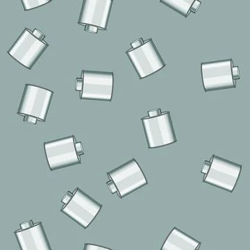 Seamless pattern lid metal tin can cartoon vector Stock Illustration