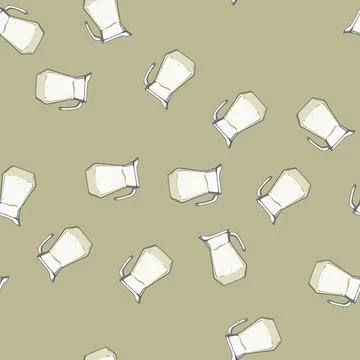 Seamless pattern lid milk jug cartoon vector Stock Illustration