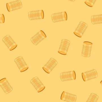 Seamless pattern lid tin can cartoon vector Stock Illustration