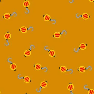Seamless pattern lift crane hook cartoon vector Ilustración de archivo
