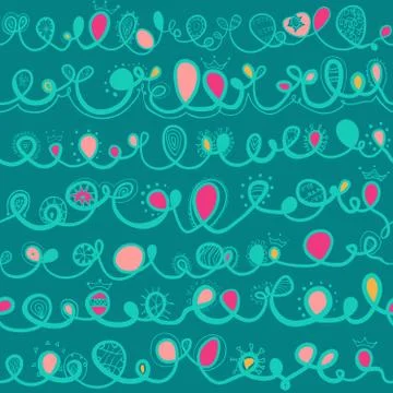 Seamless Pattern with Ligature. Illustrazione stock