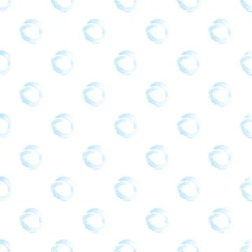 Seamless pattern with light blue abstract circles background Stock Illustration