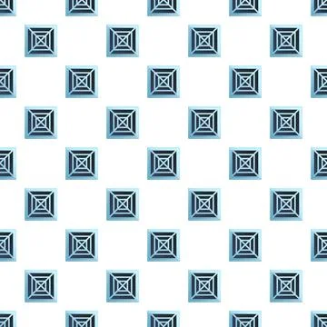 Seamless pattern with light blue air ventilation grates Stock Illustration