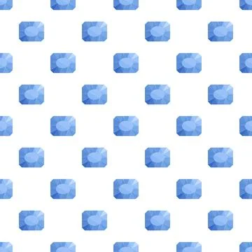 Seamless pattern with light blue baguette gemstones Stock Illustration