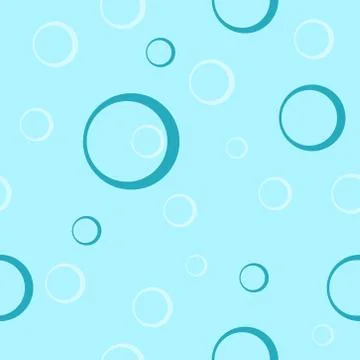 Seamless pattern of light blue bubbles イラスト素材