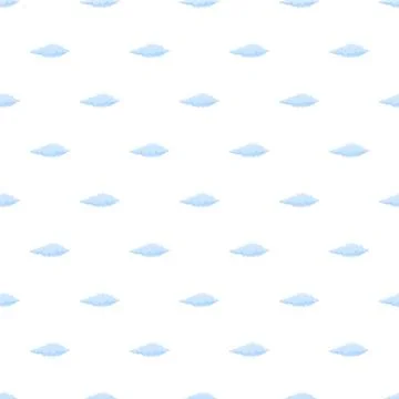 Seamless pattern with light blue cartoon clouds Illustrazione stock