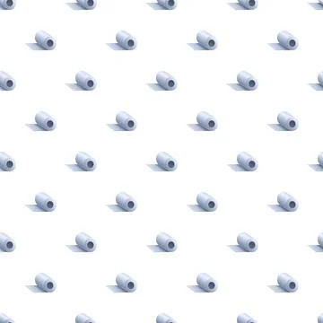 Seamless pattern with light blue cylindrical objects Stock Illustration