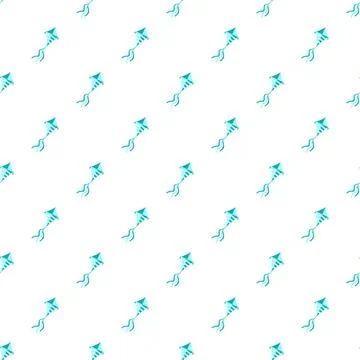 Seamless pattern with light blue flying kites 스톡 일러스트