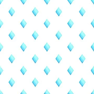 Seamless pattern with light blue geometric rhombus shapes Stock Illustration