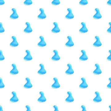 Seamless pattern with light blue liquid drops Stock Illustration