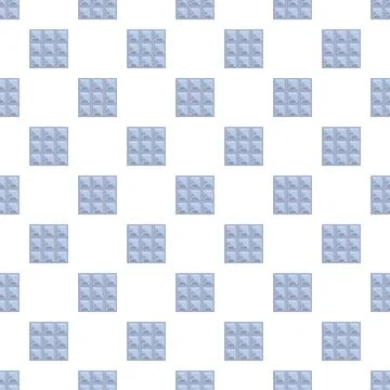 Seamless pattern with light blue metal security boxes 스톡 일러스트