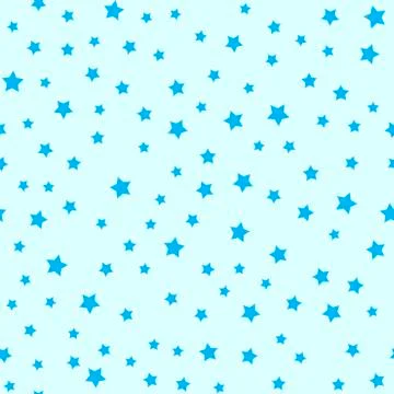 Seamless pattern with light blue stars. Vector background. Stock Illustration