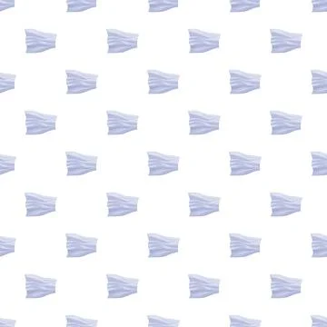 Seamless pattern with light blue waving fabric elements Illustration