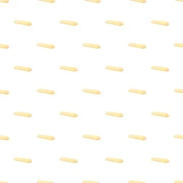 Seamless pattern with light breadsticks repeating on white Stock Illustration