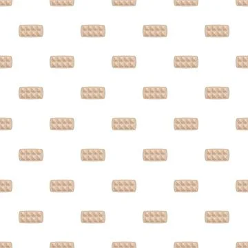 Seamless pattern with light brown chocolate bar segments Stock Illustration