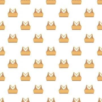 Seamless pattern with light brown sports bras Stock Illustration