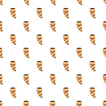 Seamless pattern with light brown wafer rolls Stock Illustration