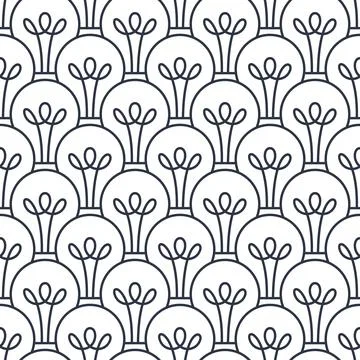 Seamless pattern with light bulbs. Stock Illustration