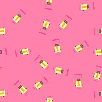 Seamless pattern light camping lamp cartoon vector Illustrazione stock