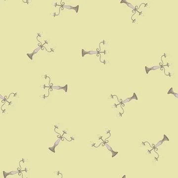 Seamless pattern light candlestick vintage cartoon vector 스톡 일러스트