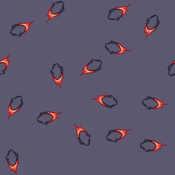 Seamless pattern light falling meteor cartoon vector Illustrazione stock