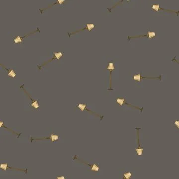 Seamless pattern light floor lamp cartoon vector Stock Illustration
