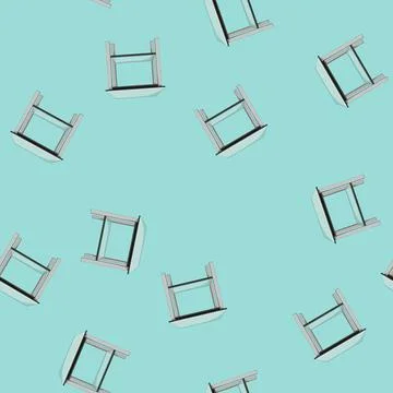 Seamless pattern light glass table cartoon vector Illustrazione stock