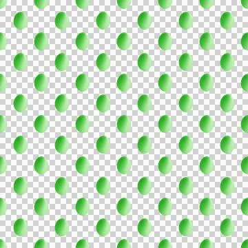 Seamless Pattern of Light green Egg on Transparent Background, PNG File 스톡 일러스트
