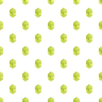 Seamless pattern with light green geometric crystal shapes Stock Illustration