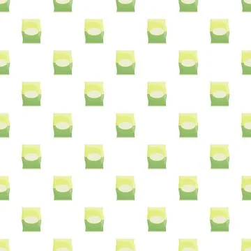Seamless pattern with light green snack bags packaging Illustrazione stock
