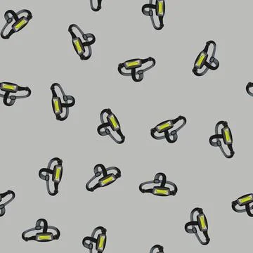 Seamless pattern light headlamp flashlight cartoon vector Stock Illustration