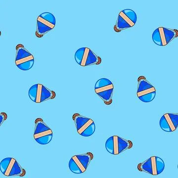 Seamless pattern light hot air balloon cartoon vector Stock Illustration