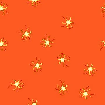 Seamless pattern light impact vfx cartoon vector Stock Illustration