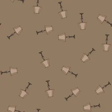 Seamless pattern light lamp table cartoon vector Illustrazione stock