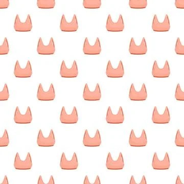Seamless pattern with light pink sport bras Stock Illustration