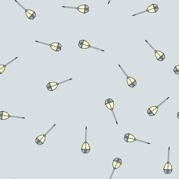 Seamless pattern light solar powered garden lamp cartoon vector Stock Illustration