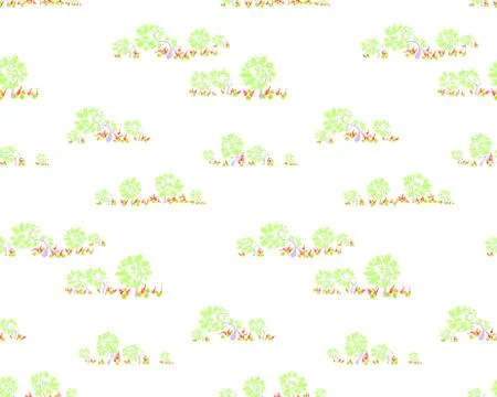 Seamless Pattern with light summer forest  landscape Stock Illustration
