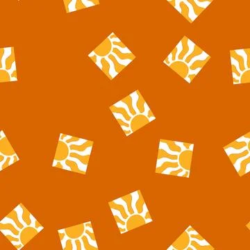 Seamless pattern light sun groovy cartoon vector Illustrazione stock