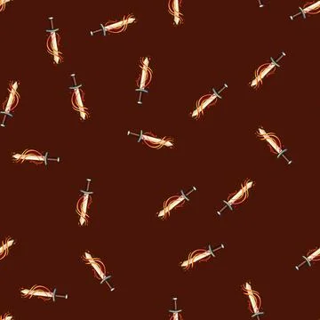 Seamless pattern light sword effect cartoon vector 스톡 일러스트