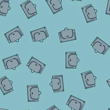 Seamless pattern light toiletry bag cartoon vector Illustrazione stock