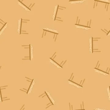 Seamless pattern light wood table cartoon vector Illustrazione stock