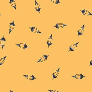Seamless pattern lighting exterior lamp cartoon vector 스톡 일러스트